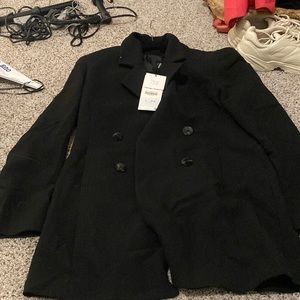 Zara black peacoat brand new never worn